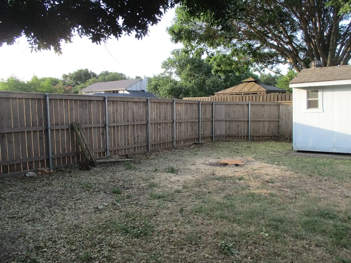 Cleared yard after professional tree removal in Sugar Grove